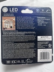 GE LED long Life/Low Energy 25w / 3.5w 250 Lumens Soft White 2 Bulbs