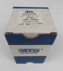 ALPHA WIRE 515775 Nylon Waxed Lacing Tape – Black – Size 5 (.050″) 500 Yards-NOS