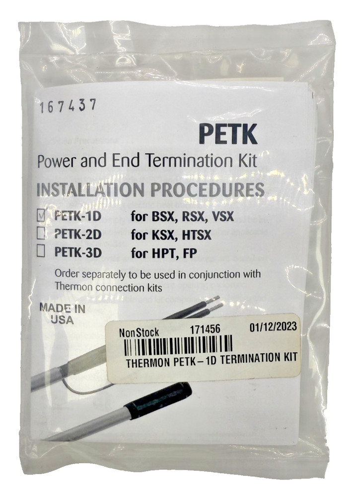 THERMON PETK-1D Termination Kit for BSX, RSX, VSX 171456