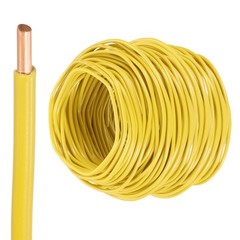 200 Feet Electrical Wire Insulated Solid Copper 12AWG Hook Up Wire Cable, Yellow