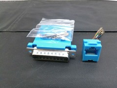 PAN PACIFIC AD-25MT8-B2 CONNECTOR HOOD DB25/M TO RJ45 8C BLUE -USA FAST SHIPPING