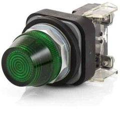 Allen-Bradley 800T-Q10 Series T Universal Pilot Light 120V Green/Red Lens USED