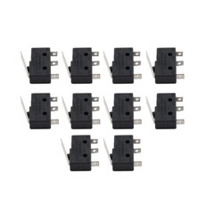 10 Pcs AC 300V 1NO 1NC Short Straight Hinge Lever Mini Micro Switch