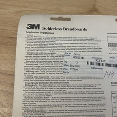 3M – Solderless Breadboard – Model: 309 – 922309