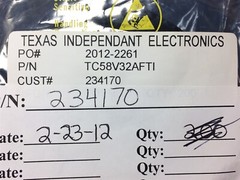 TC58V32AFTI TOSHIBA NAND FLASH 32M-BIT TSOP 4 UNITS