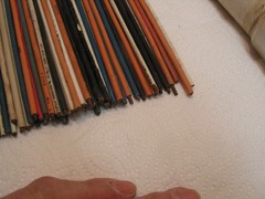 VINTAGE 66 Pieces 12 1/4″+ Long 12 Gauge Copper Wire. In Homemade Tube Various C