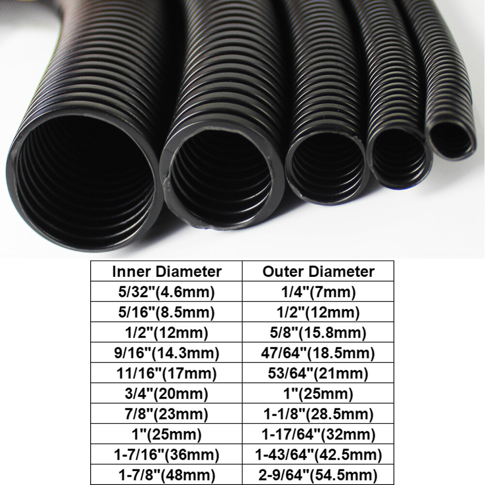 Split Cable Management Wire Loom Tubing for Electrical Wire Cover 3&25 Feet Lot