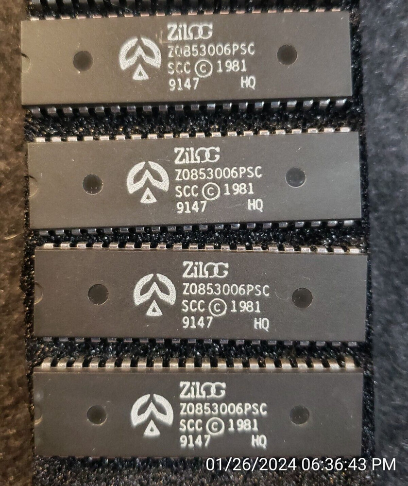 Z0853006PSC ZILOG 40 PIN DIP SCC SERIAL COMMUNICATION CONTROLLER…. …(DS3D3)