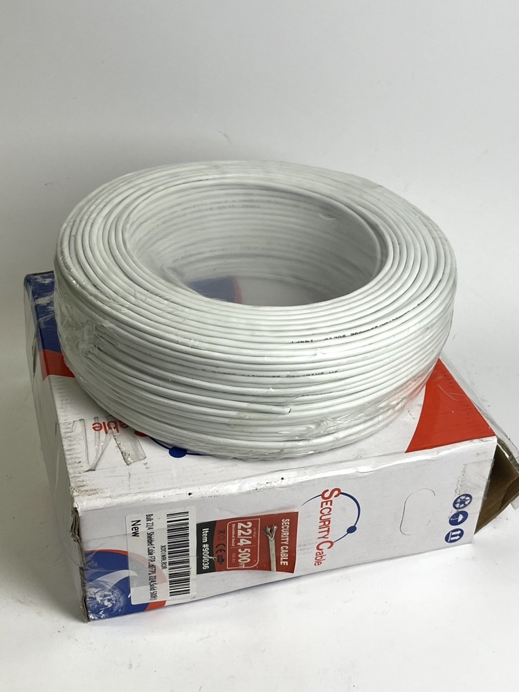 Shielded Solid Security Cable 22/4 Gauge 500ft Partial Roll X001N9LBOR in Box
