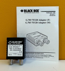 Black Box G.703 75/120 Ohm, Dual 75 Ohm BNC (F), 75/120 Adapter. New+ Manual!