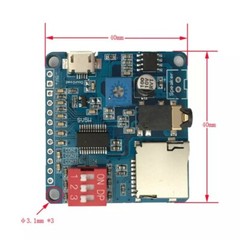 MP3 Player Voice Playback Module I/O Trigger UART Control SD/TF Card