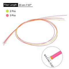 PMMA Fiber Optic Rods 0.5mmx20cm Sight Filament, Red and Green, 1 Set 5