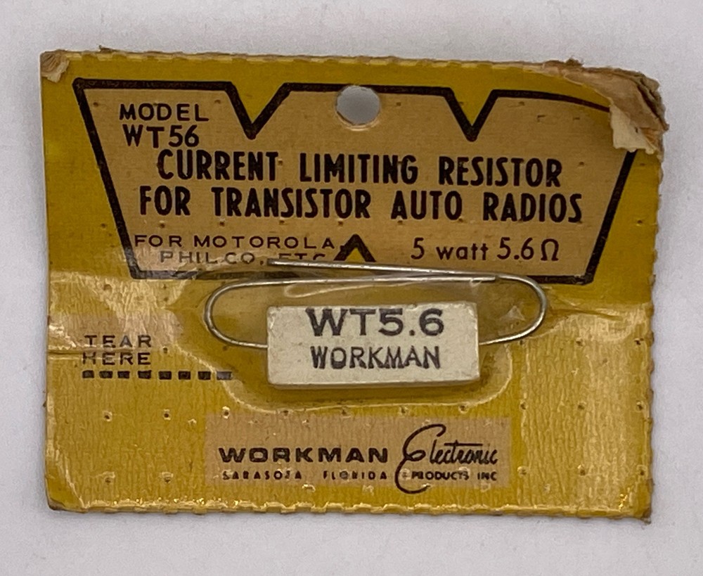 Vtg WT56 – Workman – Current Limiting Resistor NOS 5 Watt 5.6 ohm