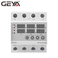 Over Current Protector Over&Under voltage Protective Three Phase Device 63A 220V