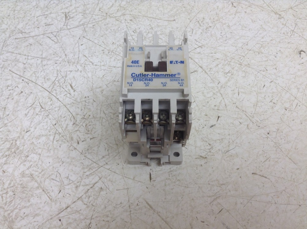 Cutler Hammer D15CR40 Relay 110/120 VAC Coil (OK)