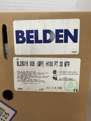 Belden Flat Gray Ribbon Cable 100ft 16 wires 9L28016 008H100 Lot Of 2 NOS