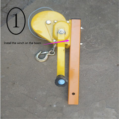 Manual Winch Hoist Lifting Tool Crane for Outside Air Conditioner Installation