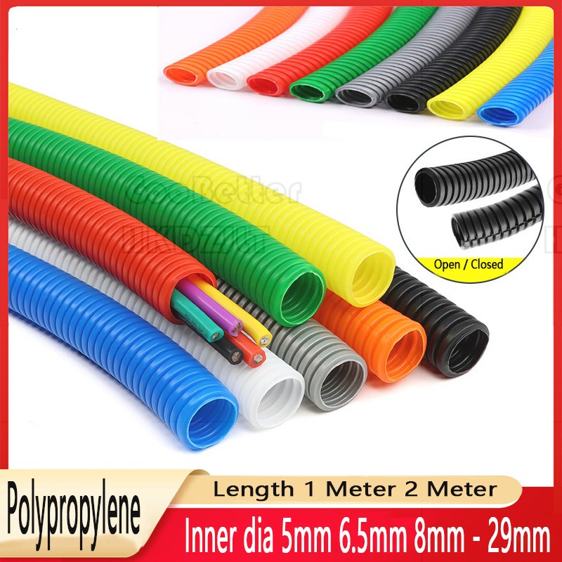 PP Polypropylene Corrugated Hose Cable Protection Tube Auto Car Harness Casing