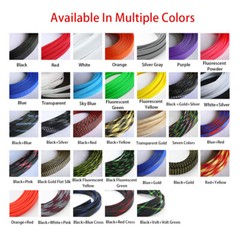 PET Braided Electrics Cable Wire Sleeving Expandable Wire Sheath Color 6mm/8mm