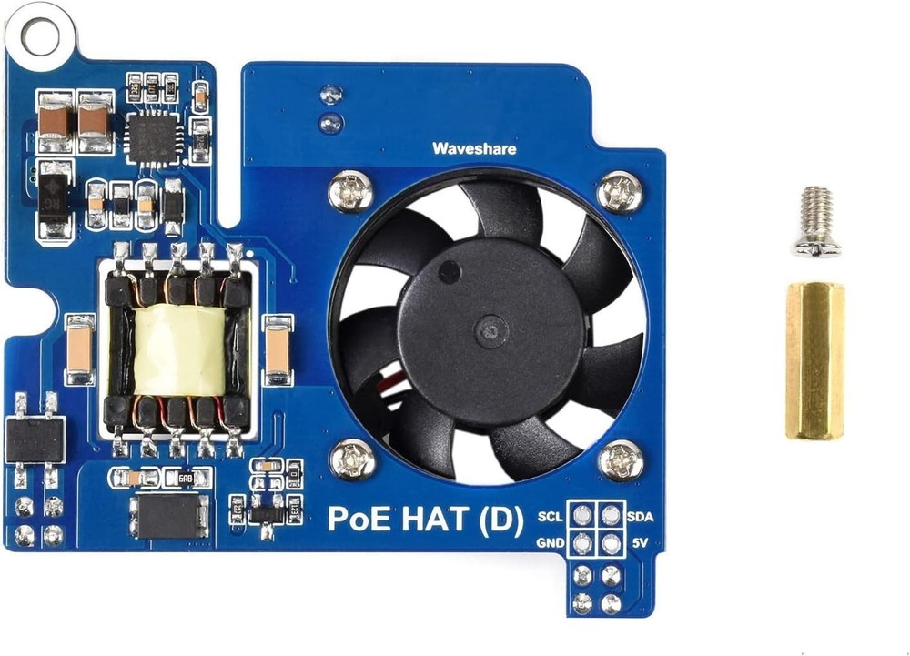 Waveshare Power over Ethernet HAT (D) for Raspberry Pi 3B+/4B 802.3af compliant