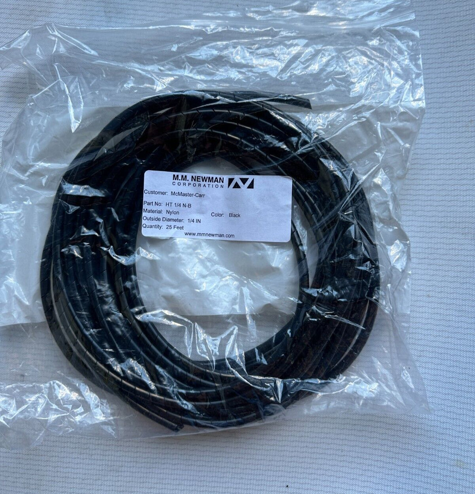 MM Newman HT 1/4 N-B Heli-Tube Fire Resistant Polyethylene Cable Wrap 25ft – New