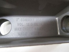 Red O Dot L.E. Mason Co 1″ SCV 3 Conduit Body-LB-VOL. 12.0 CU IN. – NEW Surplus!