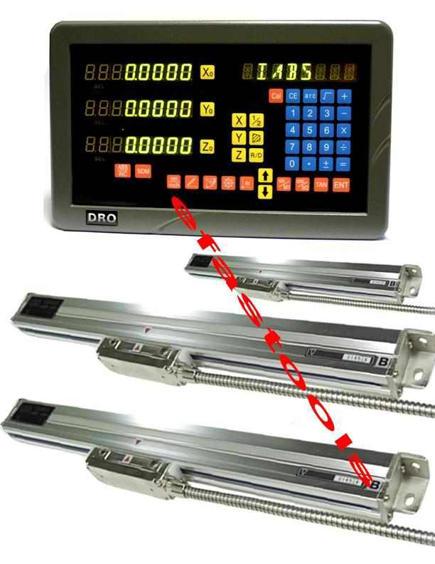 9×42 BRIDGEPORT DRO 3 AXIS MILL PACKAGE LINEAR SCALES FREE SHIPPING
