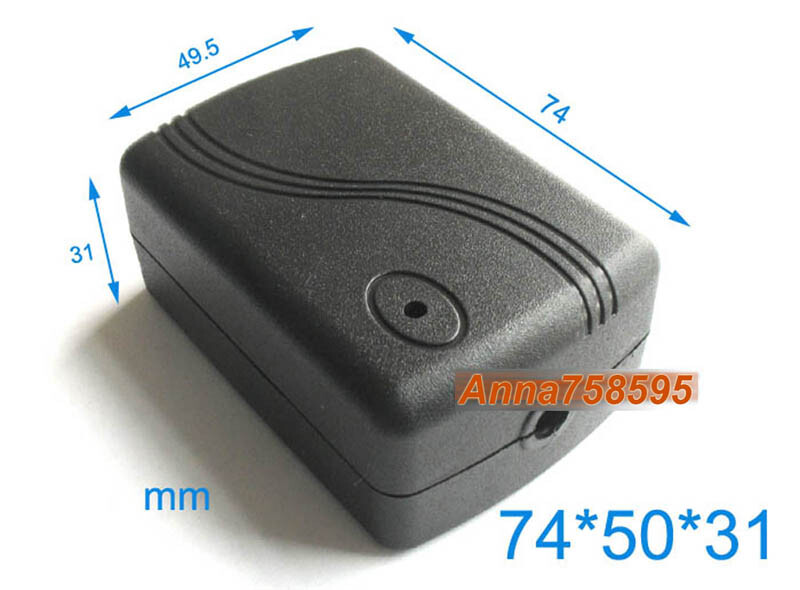 US Stock 6pcs DIY B74x50x31mm New Black Plastic Project Box Electronic Case
