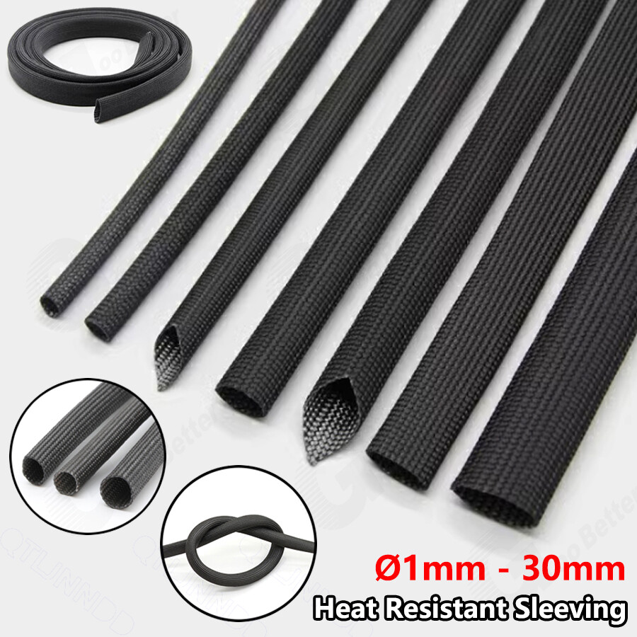 Ø1-30mm Heat Resistant Black Sleeving Cable Wire High Temperature Component Lead