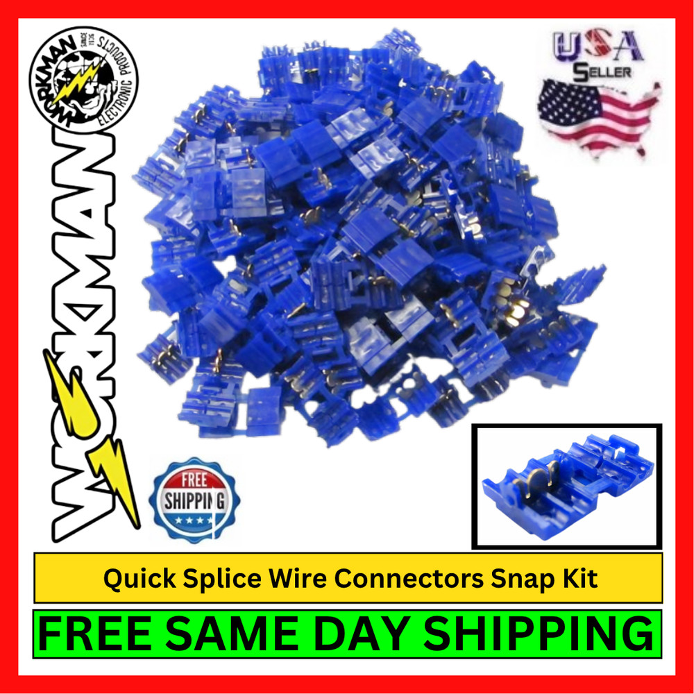 Quick Splice Wire Connectors Snap Connectors 100 Pieces For Electrical Cable Kit