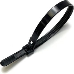 Black White Green Releasable Reusable Tie Wrap, Cable Tidy, Ties Zip Straps