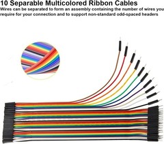 40 PCS 20 CM Jumper Wires – Female to Male Dupont Assorted Kit for DIY Projects