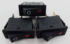 3PCS BAOKEZHEN SC792-6 15A 125/250VAC 3Pins 2 Positions Rocker Switch & Red Lamp