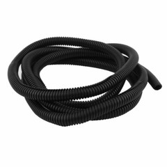 2.5 M 11 x 13 mm PVC Split Corrugated Conduit Tube for Garden,Office Black