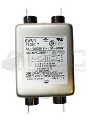 NEW CORCOM 6VV1 F7251 POWER LINE FILTER 6A 120-250V 50/60HZ