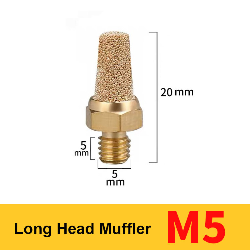 Threaded Brass Pneumatic Muffler Silencer Filter M5 1/8″ 1/4″ 3/8″ 1/2″ 3/4″ 1″