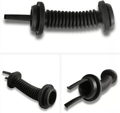 2Pcs 30Mmx30Mm Car Wire Harness Door Tube Dust-Proof Tube Black Rubber Tube