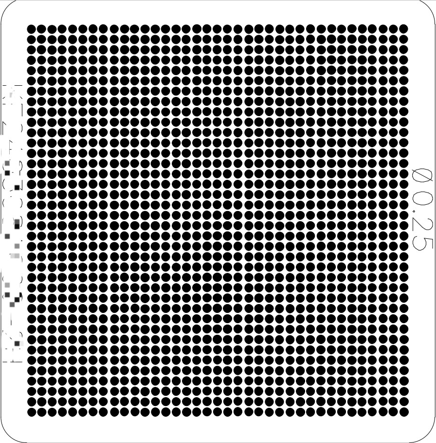 A1989 A1990 T2 CPU BGA1369 Reballing Laser Stencil Template 0.25mm
