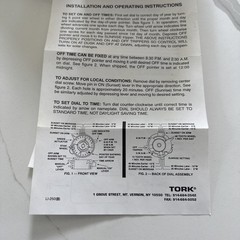 Model 7200z Tork Astronomic Time Switch 40AMPS 120 VAC 60Hz Untested -Skip A Day