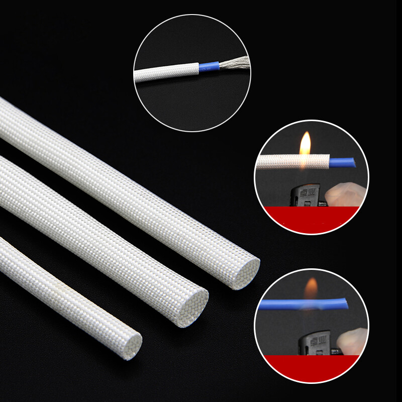 Φ1~40mm White 600°C HIGH TEMP Fiberglass Sleeving Wire Cable Insulating Tube