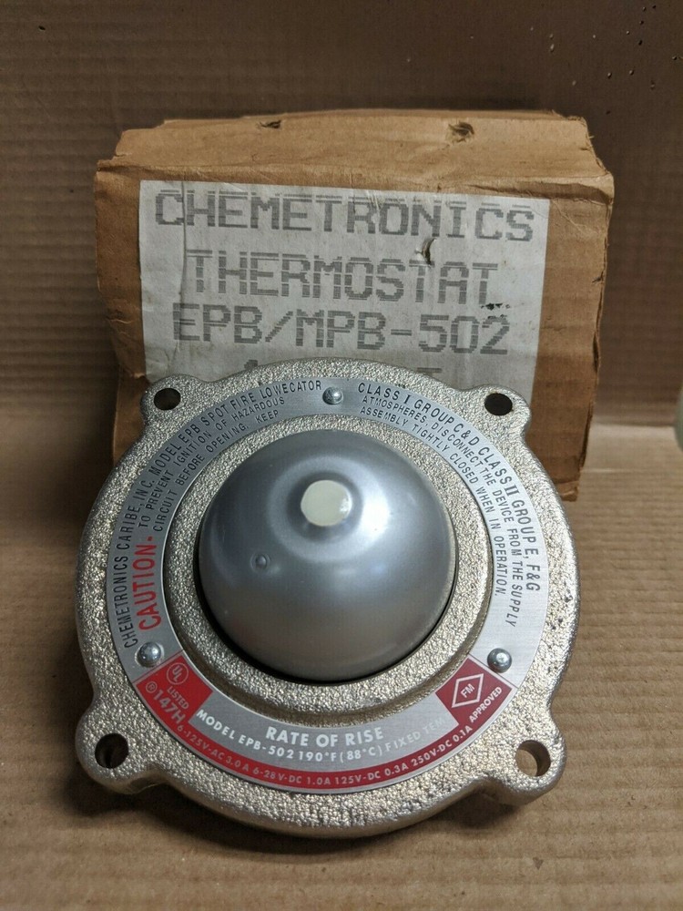 CHEMTRONICS EPB/MPB 502 Thermostat Spot Fire Locator 3AMP 125 V Fire Alarm