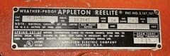 Used Appleton cable reel RL1 04J in good working condition no cable