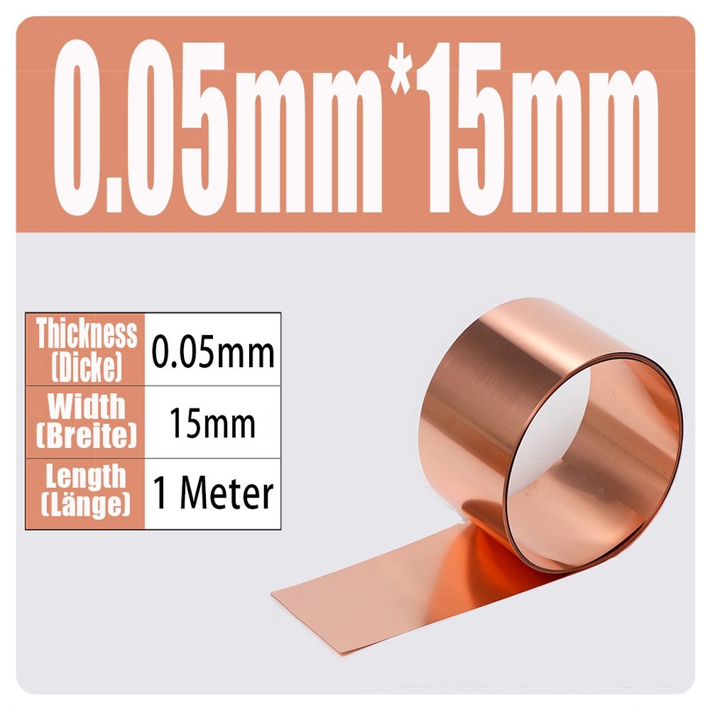 99.9% Flexible Pure Cu Metal Foil Plate Strip 0.01~1mm Thick Copper Sheet Roll