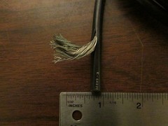 12-Foot Roll Of Thick Black Wire E-44576 105C 600V VW-1 CSA TEW LL26150