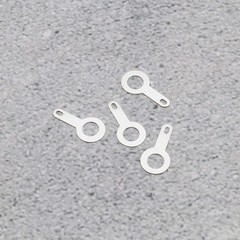 120PCS 6 in 1 Soldering Lugs Crimp Weld Ring Lug Terminal Brass Silver Plated…
