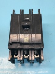 Square D QOU3205283 Circuit Breaker, 20A, 3 Pole, 240V, 50/60Hz, 166603