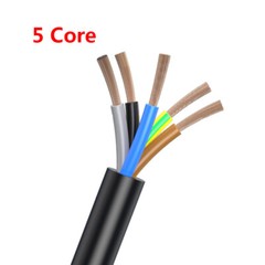 0.3/0.5/0.75/1/1.5~6mm² Flex Wire Copper 5 Core Electrical Cable PVC Insulation