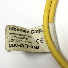 Lot of 2 Mencom MDC-3YFF-0.5M Splitter Y Cable Male to Female Cordset M12 3-Pole