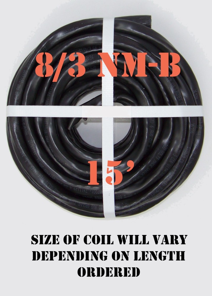 8/3 NM-B x 15′ Southwire “Romex®” Electrical Cable