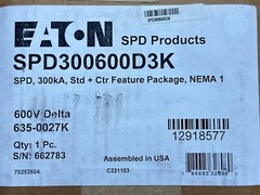 NEW Eaton SPD300600D3K Surge Protection Device SPD 300kA 600V delta 4W+G NEMA 1